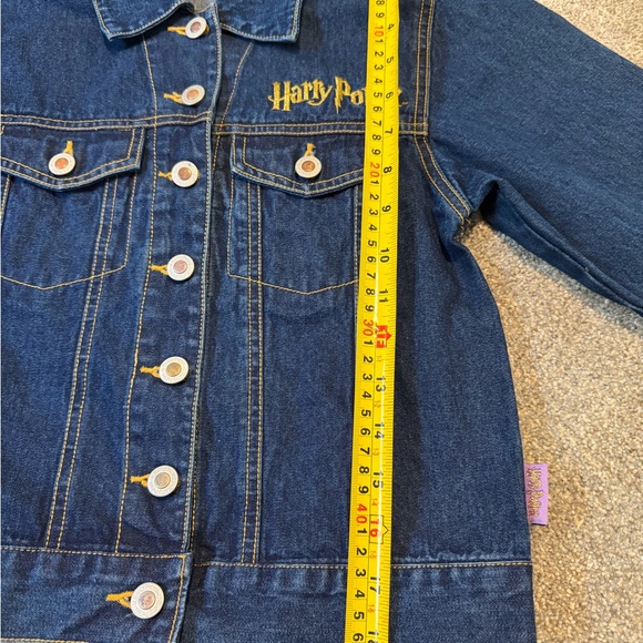 Vintage Harry Potter Denim Jacket Youth M (10–12) | Y2K Rhinestone Golden Snitch - Picture 8 of 10